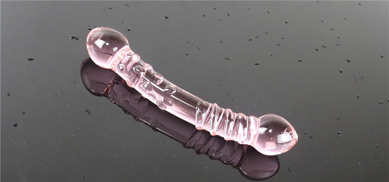 Plug anal femme en verre Double tête