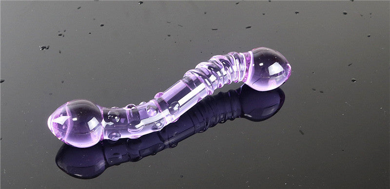 Plug anal femme en verre Double tête