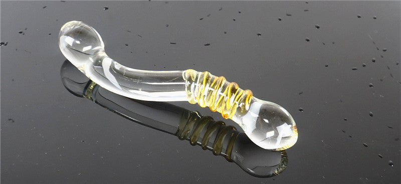 Plug anal femme en verre Double tête