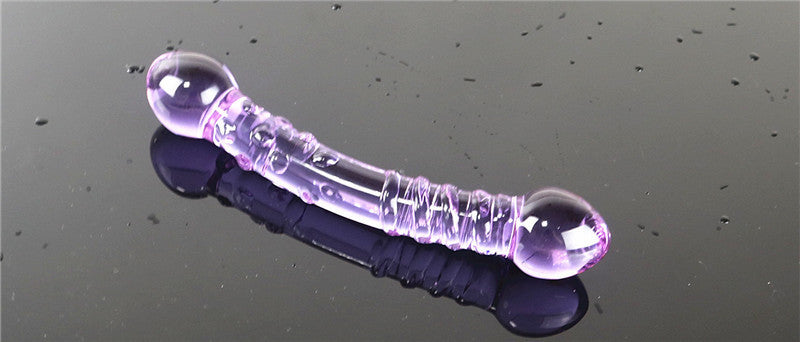 Plug anal femme en verre Double tête