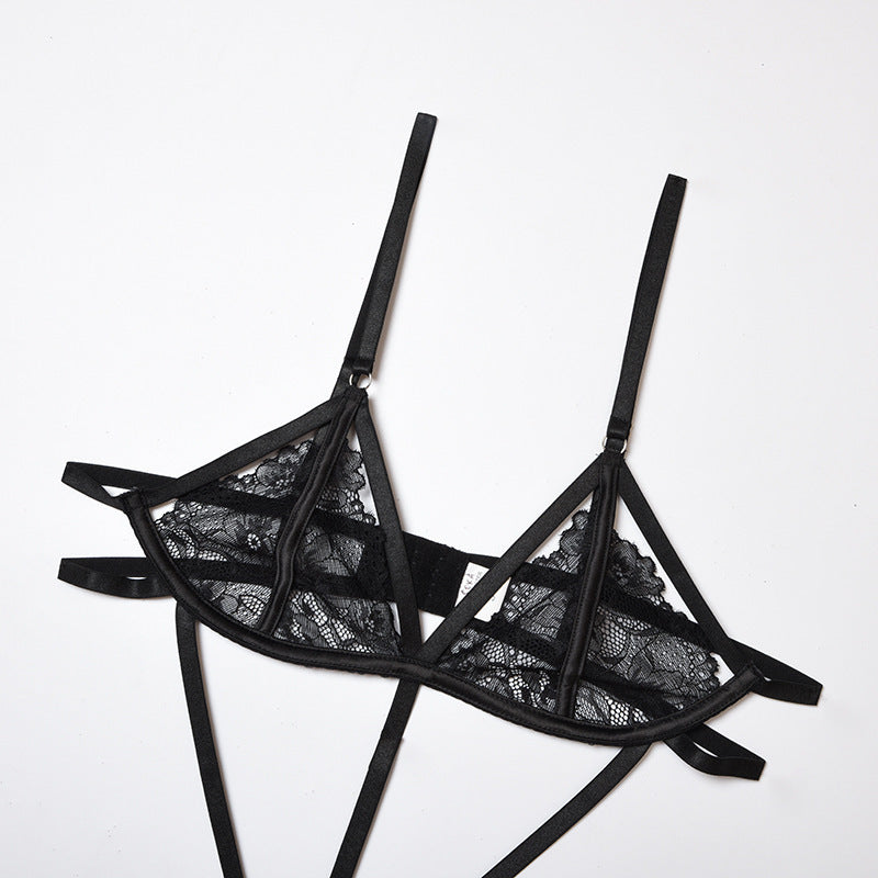 Body une pièce femme Dentelle rayée ajourée sexy