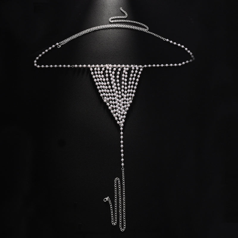 Chaîne de corps sexy T-back mode avec perles