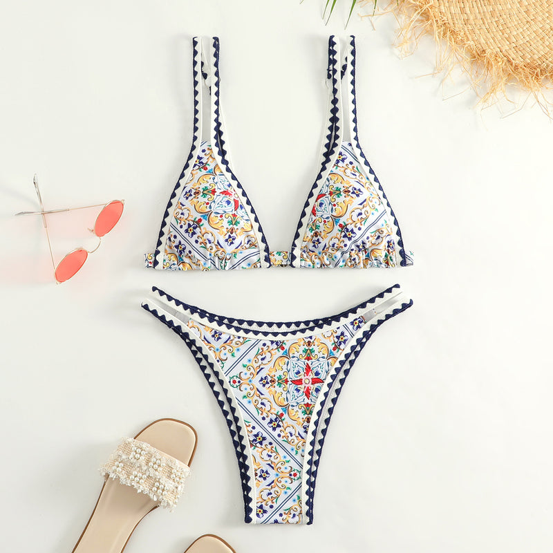 Bikini femme imprimé Maillot 2 pièces tendance