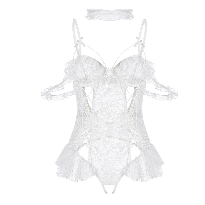 Combinaison sexy grande taille Dos nu & ouverte à l’entrejambe