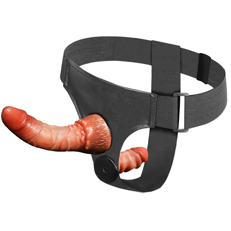 Strap-on vibrant femme Double godemichet lesbien