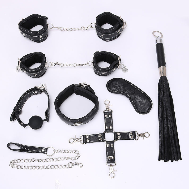 Bâillon Boule et Set Bondage 7 Pièces BDSM