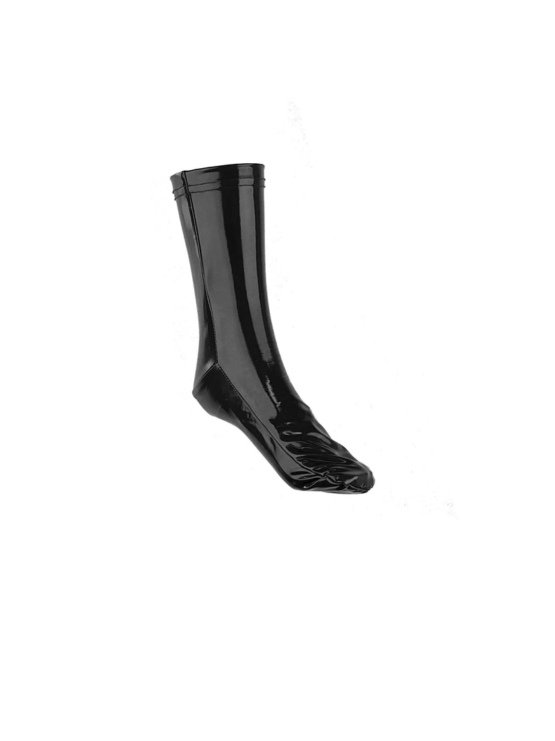 Combinaison zippée en cuir verni Effet huilé brillant