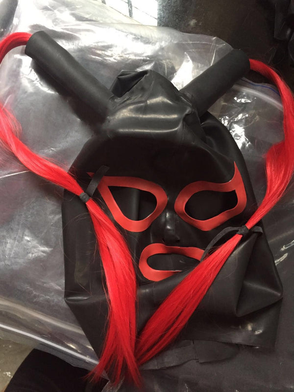 Masque Latex avec Capuche Bondage & Drag