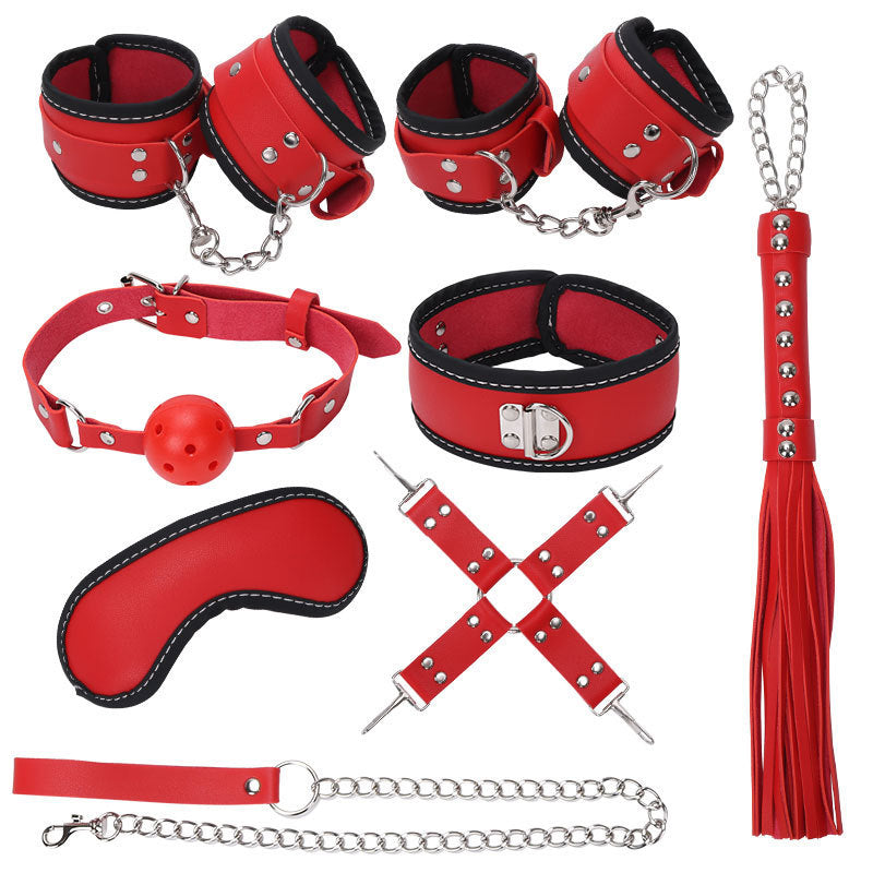 Bâillon Boule et Set Bondage 7 Pièces BDSM
