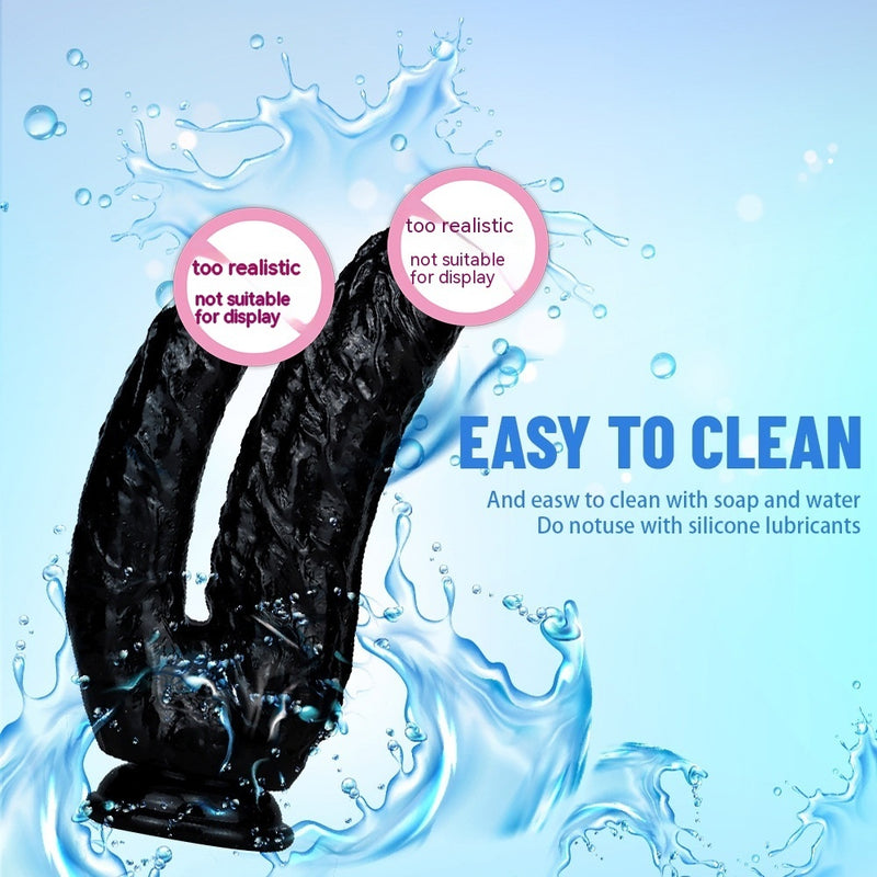 Plug anal femme PVC double tête Ventouse