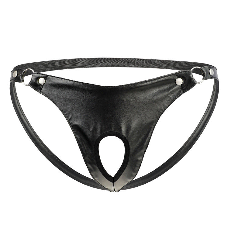 String zip en simili cuir Lingerie sexy femme