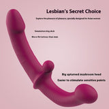 Godemichet double tête vibrant Télécommande sans fil femme