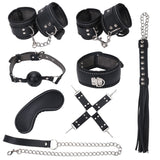 Bâillon Boule et Set Bondage 7 Pièces BDSM