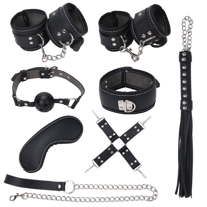 Bâillon Boule et Set Bondage 7 Pièces BDSM