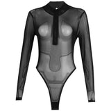 Combinaison femme transparente Manches longues